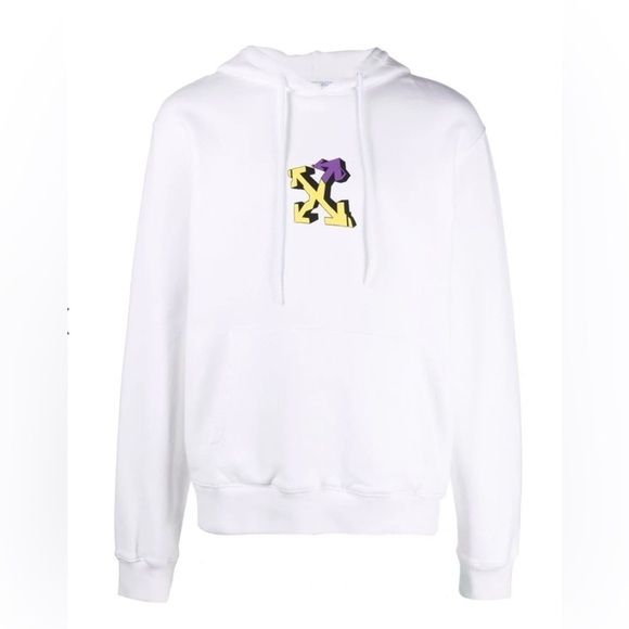Off-White Virgil Abloh Wizard Graffiti Hoodie Sz Medium Sweatshirt in Wh…​ - Picture 1 of 16